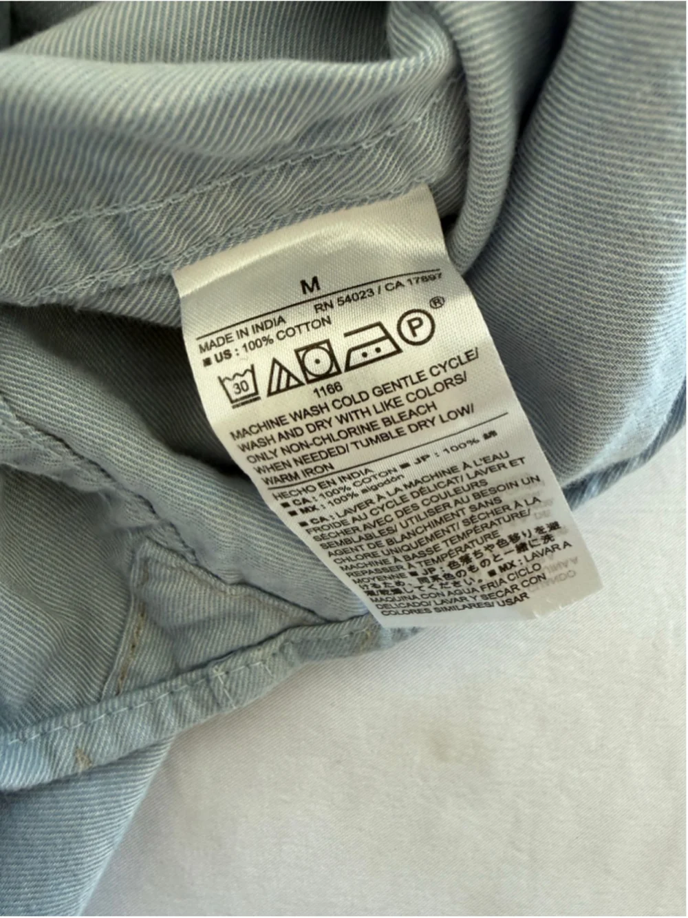 Men's Banana Republic Slim Untucked Casual Button Down Shirt Blue Size M